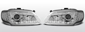 Koplampen LED DRL | Renault Megane 1996-1999 | LED knipperlicht | chroom