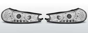 Koplampen LED DRL | geschikt voor Ford Mondeo 1996-2000 4D | LED knipperlicht | chroom