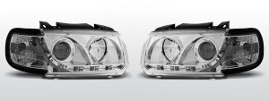 Koplampen LED DRL | geschikt voor VW Polo 6N 1994-1999 | chroom