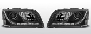 Koplampen LED DRL | geschikt voor Volvo S40/V40 1996-2003 | zwart