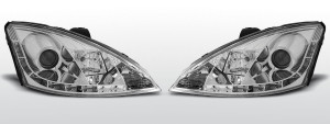 Koplampen LED DRL | Ford Focus 1 1998-2001 3D/4D/5D | chroom