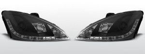 Koplampen LED DRL | Ford Focus 1 1998-2001 3D/4D/5D | zwart