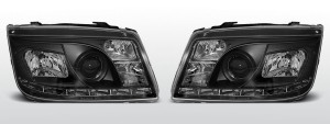 Koplampen LED DRL | geschikt voor Volkswagen Bora 1998-2005 | zwart