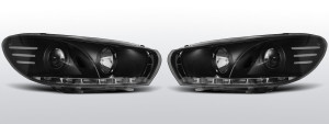 Koplampen LED DRL | geschikt voor Volkswagen Scirocco 2008-2014 | met verstelmotor | zwart
