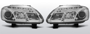 Koplampen LED DRL | geschikt voor Volkswagen Touran 2003-2005 / Caddy 2005- | chroom