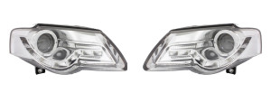 Koplampen LED DRL | geschikt voor Volkswagen Passat 3C 2005-2010 | met verstelmotor | chroom