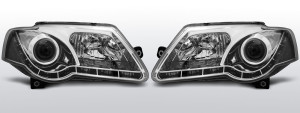 Koplampen LED DRL | geschikt voor Volkswagen Passat B6 2005-2010 | met verstelmotor | chroom