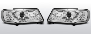 Koplampen Devil Eyes | Audi 100 C4 1990-1994 | LED knipperlicht | chroom