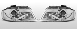 Koplampen Devil Eyes | geschikt voor Audi A3 8P 2003-2008 | chroom
