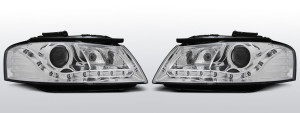 Koplampen Devil Eyes | geschikt voor Audi A3 8P 2003-2008 | chroom