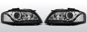 Koplampen Devil Eyes | geschikt voor Audi A3 8P 2003-2008 | zwart