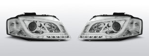Koplampen Tube Light | geschikt voor Audi A3 8P 2003-2008 | chroom
