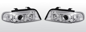 Koplampen Angel Eyes | geschikt voor Audi A4 B5 1994-1998 | chroom