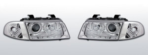 Koplampen Angel Eyes | geschikt voor Audi A4 B5 1994-1998 | chroom