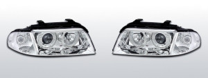 Koplampen Angel Eyes | geschikt voor Audi A4 B5 1999-2000 | chroom