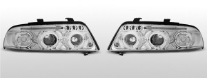 Koplampen Angel Eyes | geschikt voor Audi A4 B5 1999-2000 | chroom