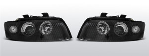 Koplampen Angel Eyes | Xenon | geschikt voor Audi A4 B6 2000-2004 |zwart