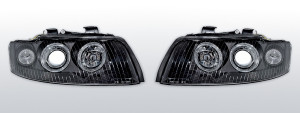 Koplampen Angel Eyes | geschikt voor Audi A4 B6 2000-2004 |zwart