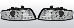 Koplampen Devil Eyes | geschikt voor Audi A4 B6 2000-2004 | chroom