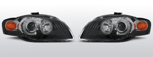 Koplampen Angel Eyes | Audi A4 B7 2004-2008 | zwart