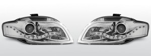 Koplampen Devil Eyes | geschikt voor Audi A4 B7 2004-2008 | chroom