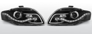 Koplampen Devil Eyes | geschikt voor Audi A4 B7 2004-2008 | zwart