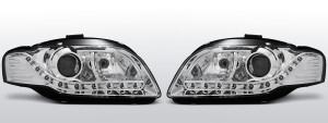 Koplampen Devil Eyes | geschikt voor Audi A4 B7 2004-2008 | chroom