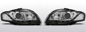 Koplampen Devil Eyes | geschikt voor Audi A4 B7 2004-2008 | zwart