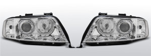 Koplampen Angel Eyes | Audi A6 C5 1997-1999 | chroom