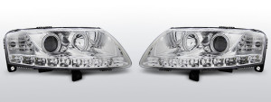 Koplampen Angel Eyes | geschikt voor Audi A6 C6 2004-2008 | chroom