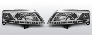 Koplampen Devil Eyes Real DRL | Xenon | Audi A4 C6 2004-2008 | chroom