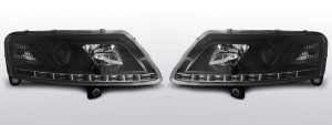 Koplampen Devil Eyes Real DRL | Xenon | Audi A4 C6 2004-2008 | zwart