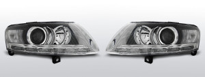Koplampen Devil Eyes Real DRL| Xenon | geschikt voor Audi A6 C6 2004-2008 | chroom