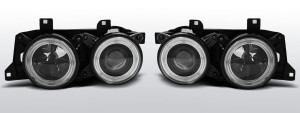 Koplampen Angel Eyes | geschikt voor BMW 5 Series E32/E34 1987-1995 | zwart
