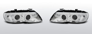 Koplampen | BMW | X5 E53 2003-2006 | XENON | Angel Eyes CCFL | chroom | 01