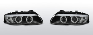 Koplampen | BMW | X5 E53 2003-2006 | XENON | Angel Eyes CCFL | zwart | 02