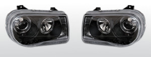 Koplampen Angel Eyes | Chrysler 300 C 2005-2010 | zwart