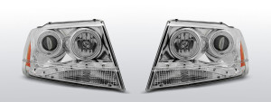 Koplampen Angel Eyes | geschikt voor Chrysler Cherokee WJ 1999-2005 | chroom