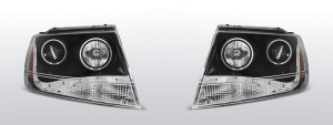 Koplampen Angel Eyes | geschikt voor Chrysler Cherokee WJ 1999-2005 | zwart