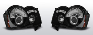 Koplampen Angel Eyes | Chrysler Cherokee WK 2008-2010 |zwart