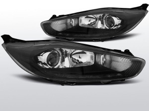 Koplampen | geschikt voor Ford | Fiesta 12-17 3d hat. / Fiesta 12-17 5d hat. | LED | REAL DRL | zwart