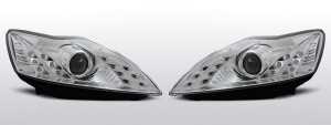 Koplampen Devil Eyes | geschikt voor Ford Focus MK2 2008-2010 | chroom