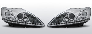Koplampen Devil Eyes | geschikt voor Ford Focus MK2 2008-2010 | chroom