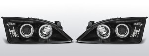 Koplampen Angel Eyes | geschikt voor Ford Mondeo MK3 2000-2007 | zwart