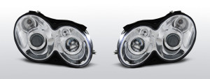 Koplampen | Mercedes W209 CLK 2003-2010 | chroom
