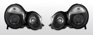 Koplampen Angel Eyes | Mercedes W210 E-Klasse 1999-2002 | zwart