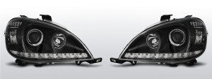 Koplampen Devil Eyes | Mercedes M-Klasse W163 1998-2001 | zwart