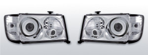 Koplampen | geschikt voor Mercedes-Benz | 200-serie 85-89 4d sed. / 200-serie 89-93 4d sed. / 200-serie Combi 86-89 5d sta. / 200-serie Combi 89-93 5d sta. | W124 | chroom