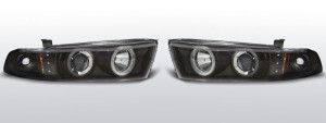 koplampen Angel Eyes | geschikt voor Mitsubishi Gallant 8 EA0 1996-2006 | zwart
