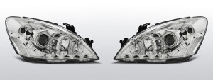 koplampen Devil Eyes | geschikt voor Mitsubishi Lancer 7 2004-2007 | chroom